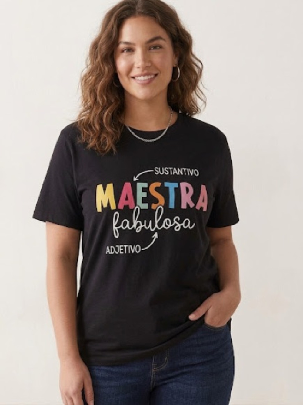 Maestra Fabulosa Black Graphic Tee - Women